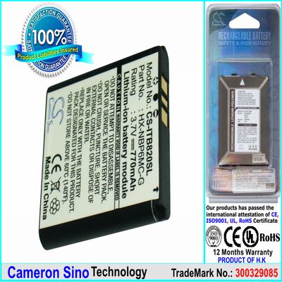 i-Blue 820 GPS Battery 3.7V 770mAh Li-ion ITB820SL
