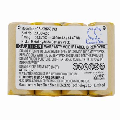 Karcher 1.258-116.0 Vacuum Cleaner Battery 4.8V 3000mAh Nickel Metal Hydride KRK500VX