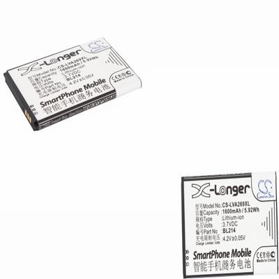 Lenovo A208t Mobile Phone Battery 3.7V 1600mAh Li-ion LVA269XL