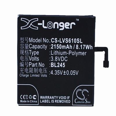 Lenovo S60 Mobile Phone Battery 3.8V 2150mAh Li-Polymer LVS610SL