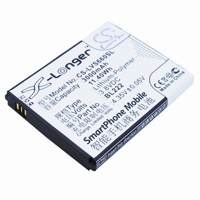 Lenovo S660 Mobile Phone Battery 3.8V 3000mAh Li-Polymer LVS660SL