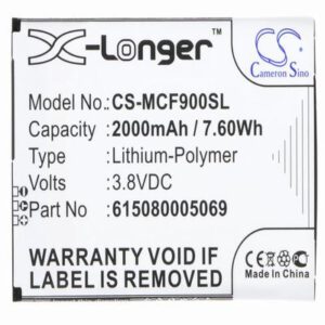 Mobistel Cynus F9 Mobile SmartPhone Battery 3.8V 2000mAh Li-Poly MCF900SL