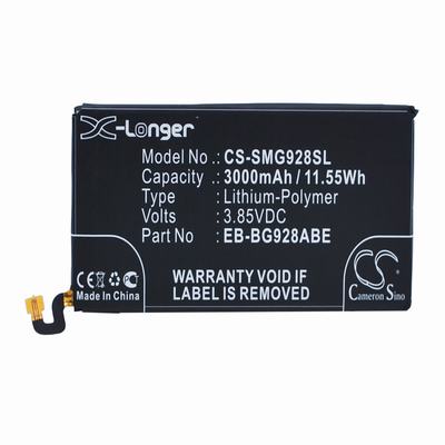 Samsung Galaxy S6 Edge Mobile Phone Battery 3.85V 3000mAh Li-Polymer SMG928SL