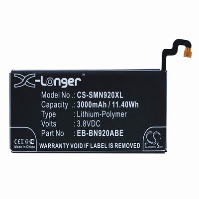 Samsung Galaxy Note 5 Mobile Phone Battery 3.8V 3000mAh Li-Polymer SMN920XL