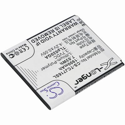 TCL J716D Mobile Phone Battery 3.7V 1900mAh Li-Polymer TCJ716SL