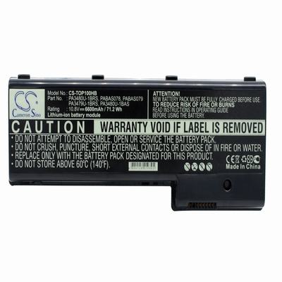 Toshiba Satellite P100 series Laptop Notebook Battery 10.8V 6600mAh Li-Ion TOP100HB