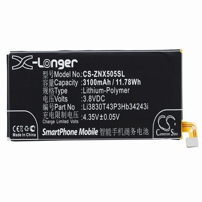 ZTE Nubia Z7 Ma Mobile Phone Battery 3.8V 3100mAh Li-Polymer ZNX505SL
