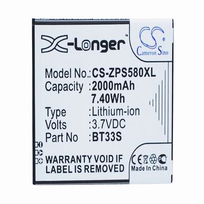 ZOPO ZP580 Mobile Phone Battery 3.7V 2000mAh Li-ion ZPS580XL