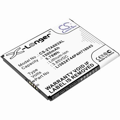 ZTE 602ZT Mobile SmartPhone Battery 3.85V 1500mAh Li-ion ZTA603XL