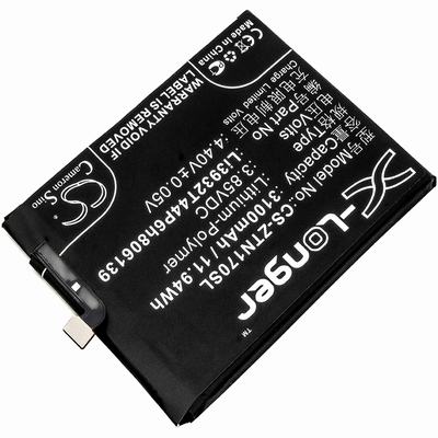ZTE Nubia Z17 Mobile SmartPhone Battery 3.85V 3100mAh Li-Poly ZTN170SL