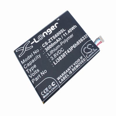 ZTE Blade S6 Mobile Phone Battery 3.8V 3000mAh Li-Polymer ZTS600SL