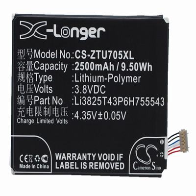 ZTE Q705U Mobile Phone Battery 3.8V 2500mAh Li-Polymer ZTU705XL