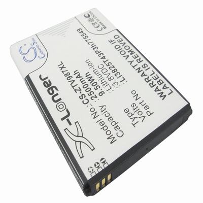 ZTE V987 Mobile Phone Battery 3.8V 2500mAh Li-ion ZTV987XL