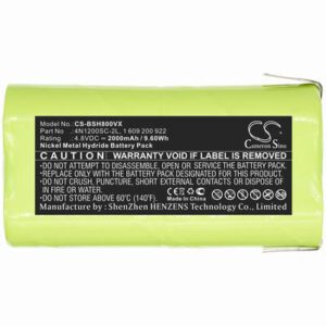 Schneide 10 AGS Vacuum Battery 4.8V 2000mAh Ni-MH BSH800VX