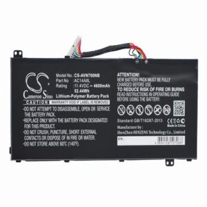 Acer Aspire V15 Nitro Laptop Notebook Battery 11.4V 4600mAh Li-Polymer AVN700NB