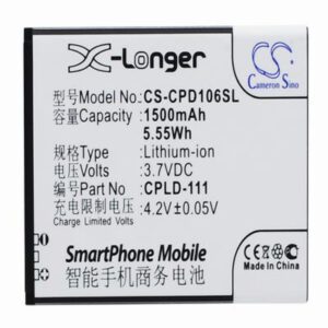 Coolpad 5213 Mobile Phone Battery 3.7V 1500mAh Li-ion CPD106SL