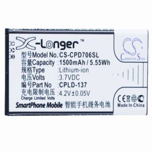 Coolpad 7060S Mobile Phone Battery 3.7V 1500mAh Li-ion CPD706SL