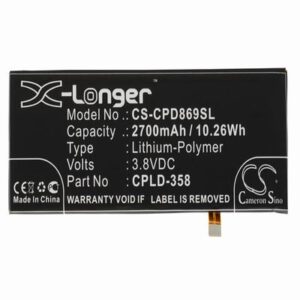 Coolpad 8690 Mobile Phone Battery 3.8V 2700mAh Li-Polymer CPD869SL