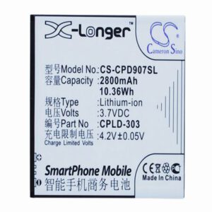 Coolpad 9070 Mobile Phone Battery 3.7V 2800mAh Li-ion CPD907SL