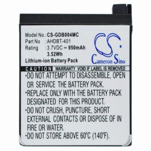 GoPro Hero 4 Digital Camera Video Battery 3.7V 950mAh Li-Ion GDB004MC