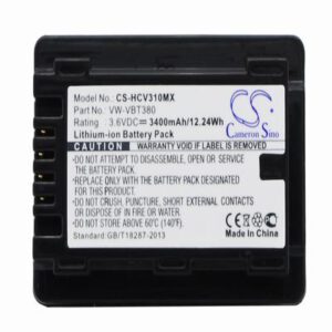 Panasonic HC-250EB Digital Camera Video Battery 3.6V 3400mAh Li-Ion HCV310MX
