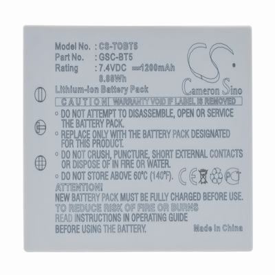 Toshiba Gigashot GSC-R30 Digital Camera Video Battery 7.4V 1200mAh Li-Ion TOBT5