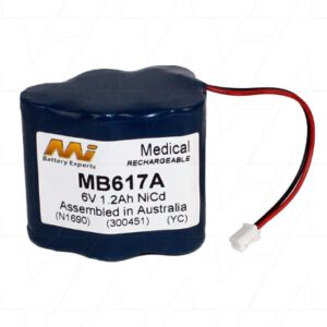 Nidek KM-500 Keratometer Medical Battery 6V 1100mAh NICd MB617A
