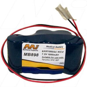 Terumo STC527 Medical Battery 7.2V 1800mAh NICd MB898