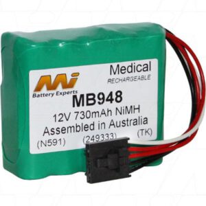 Spacelabs 1600 Patient Monitor Multi-parameter Medical Battery 12V 730mAh NIMH MB948