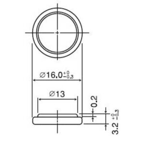 Panasonic CR1632/HEN 3V Lithium Button Battery