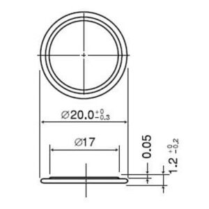 Panasonic CR2012/BN 3V Lithium Button Battery