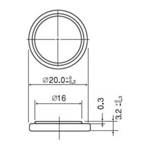 Panasonic CR2032/GUFN Lithium Button Battery