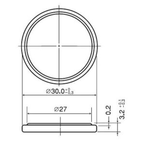 Panasonic CR3032/F2N 3V Lithium Button Battery