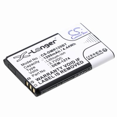 DEM PAR-120 Alarm System Battery 3.7V 1200mAh Li-ion DMR120BT