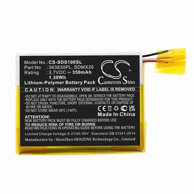 Sandisk Sansa Clip Media Player Battery 3.7V 350mAh Li-Pl SDS100SL