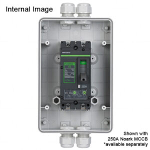 Noark IP65 NWPB Enclosure 60A-250A 2 Pole MCCB Frame Sz 1&2